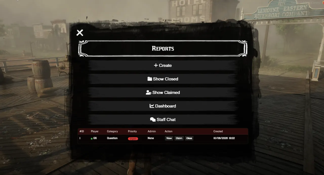 RedM Reports — Advanced Report & Ticket System for RedM