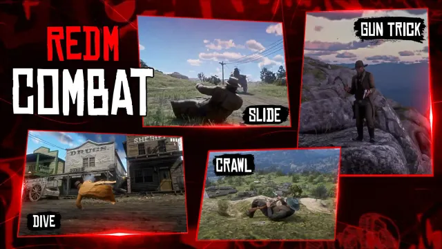 RedM Combat Script | Slide, Roll, Dive & Gun Tricks