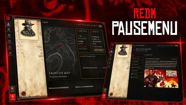 RedM Pause Menu with In-Game Admin Desk | RedM Script for VORP, RSG, RedEM:RP & Standalone