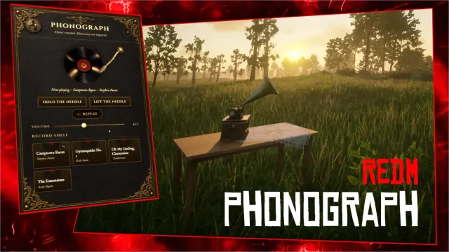 RedM phonograph | Placeable Phonograph & Synced Music System [VORP / RSG / RedEM / Standalone]